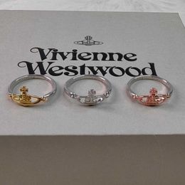 Designer High version Westwoods Little Saturn Ring Personalised Double Layer Thick Plating Version Nail