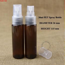 50pcs/lot 30ml Amber PET Perfume Spray Bottle 1OZ Plastic Makeup Tools Container Atomizing Cap Refillable Pothood qty Glneb Kqfcd