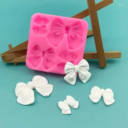 Baking Moulds Cute Knot Bow Moulds Soft Silicone Fondant Resin Art Mould Cake Decoration Pastry Kitchen Accessories Tool