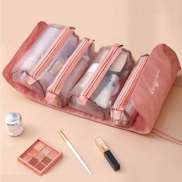 Storage Bags 4-in-1 Detachable Folding Travel Wash Cosmetic Bag Female Large Capacity Portable Organiser