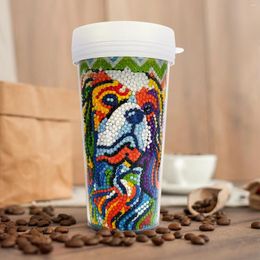 Water Bottles DIY Diamond Painted Mug Handmade Embroidery Art Crafting Teacup BPA Free Point Drill Bottle For Holiday 2024 Gift