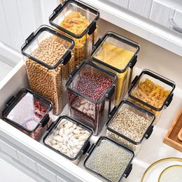 Storage Bottles Food Containers Transparent Airtight Crisper Kitchen Grain Tank Dried Fruit Items