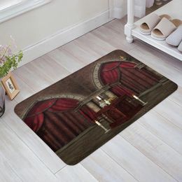 Carpets Gothic Mysterious Dark Room Floor Mat Entrance Door Living Kitchen Rug Non-Slip Carpet Bathroom Doormat Home Decor