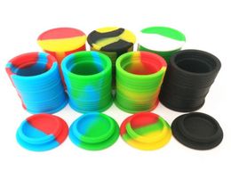 11mL Jar Food Grade Silicone Oil Barrel Container Jars Dab Wax Rubber Drum Shape Silicon Dry Herb Dabber Box4972035