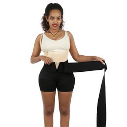 High waist trainer hip lifter shaping underwear shorts for weight loss Fajas womens abdominal control strap bandage packaging tape 240507