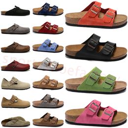 Classic slippers designer sandals foam slides men women flip flops buckle stock sliders fur cowhide outdoor shoe sheep pink shoes 36-45