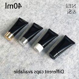Free Shipping Black 40ml Plastic Hand Cream Squeeze Bottle 40g Cosmetic Facial Cleanser Soft Tube Concealer Bottles Hmrur