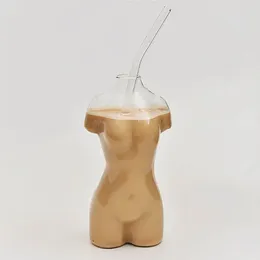 Wine Glasses Transparent Glass Coffee Cup Body Unique Shape Beer Mugs For Soft Drinks Milk Tea Cocktails