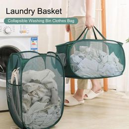 Laundry Bags Storage Bin Mesh Design Handles Fine Sewing Moisture-proof Store Clothes Breathable Foldable Dirty Organizer