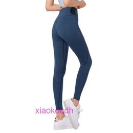 Aaa Designer Lul Comfortable Women's Sports Yoga Pants Feeling Elastic Anti Curling High Waist Peach Hip Fitness Tight