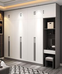 Furniture Solid wood wardrobe home bedroom modern minimalist simple assembly rental room combination cabinet multifunctional large8951689