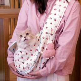 Cat Carriers Small Dog Sling Carrier With Comfy Wide Strap And Pocket Hands Free Pet Puppy Travel Bag For Rubbit Little Pets Up To 20 Lbs