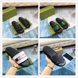 Hot sold Designer woman top quality G Slippers men slipper Gear bottoms Flip Flops Genuine leather womens luxury sandals fashion causal shoes size 35-46 US 12