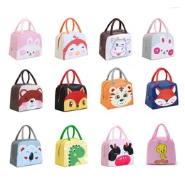 Storage Bags P82E Lunch Bag For Women Cartoon Animal Tote Box Thermal Cooler