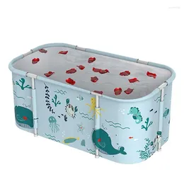 Storage Bags Soaking Bathing Tub Sturdy Baby Bath Efficiently Maintaining & Cold Temperature Folding Separate Family Bathroom SPA