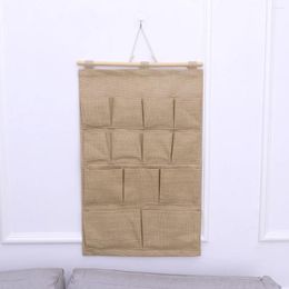 Storage Bags Canvas Bag Closet Wall Hanging Pouch Jute Shoes Holder Door Over The Organiser