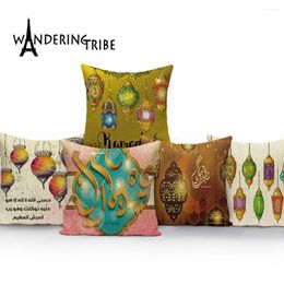 Pillow Ramadan Islamic S Covers Eid Mubarak For Home Decorations Case Decor Sofa Muslim Mosque Decorative Cover
