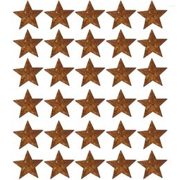 Party Supplies Christmas Small Metal Stars Rusty Pentagram Tree Decorations Miniatures For Crafts