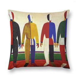 Pillow HD- Sportsmen By Kazimir Malevich. 1931 - High Definition Throw S For Decorative Sofa Child