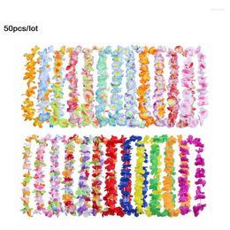 Party Decoration Artificial Hawaiian Leis Garland Christmas Fake Floral Beach Fun Wreath DIY Gift 50/60/10