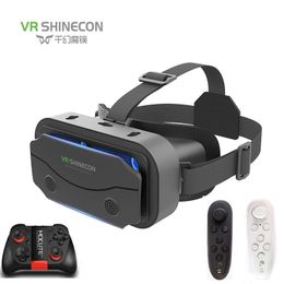 SHINECON 3D Helmet VR Glasses Virtual Reality Headset For Google cardboard 57 Mobile with original box 240506