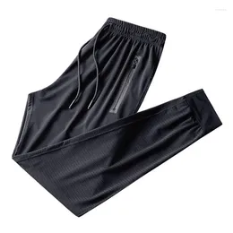 Men's Pants Summer Quick-drying Ice Silk Plus Size XL Air Conditioning 150kg Beam Mouth Close Long 9xl