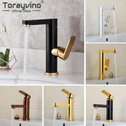 Bathroom Sink Faucets Torayvino Hand Painting Space Aluminium Single Handle Basin Deck Mounted Faucet & Cold Water Mixer Tap