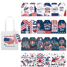 Gift Wrap American Independence Day Tags USA Theme Stars Paper Charms Happy 4th Of July Hangers 60pcs