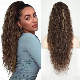 Loose Deep Wave Lace Front Human Hair Wigs Ponytail Hair for Women Lace Frontal Wig Transparent HD Lace Glueless Synthetic Wig Pre Plucked