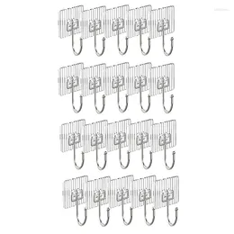 Hooks Acrylic Sticky Adhesive For Hanging Heavy Duty 44Lb(Max) Wall Waterproof Bathroom Kitchen 20 Pack