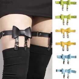 Garters B36D Sweet Harajuku Bow Leg Hanger with Adjustable Punk Gothic High Hanger with Clips Suitable for Womens Street Wear WX