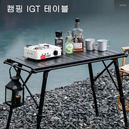 Camp Furniture Outdoor Picnic Folding IGT Tactical Table Portable Camping Aluminium Alloy Lightweight Hiking BBQ Fishing Set