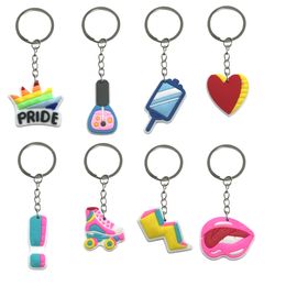 Keychains Lanyards New Cosmetics Series Keychain Key Chain For Kid Boy Girl Party Favors Gift Couple Backpack Chains Women Keyring Sui Oti3K
