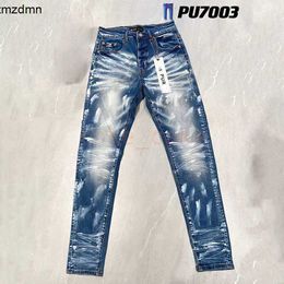 Purple Jeans Brand New Designer Mens Jeans Womens Denim Pant Distressed Ripped Biker Jean Slim Fit Motorcycle Men Clothing