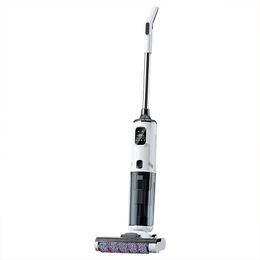 Floor scrubber intelligent household electric voice self-cleaning and suction integrated machine for sweeping and dragging electrolytic water