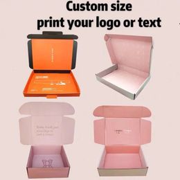 paper box Custom boxes gift box bag Corrugated paper mailer boxes Printed Packaging Clothes shirt Box 100PCS/lot 240510