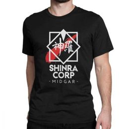 Men's T-Shirts Shinra Electric Power Company Men Printed T-shirt Final Fantasy 7 Sephiroth Soldier Materia Tifa Video Game Chocobo Short Slve T240510
