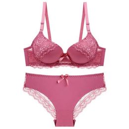 Bras Sets New Sexy Bras Set BC Cup Bra and Panty Sets Push Up Underwear Womens lingerie set Y240513