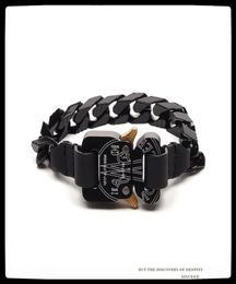 Link Chain SexMara 21SS Hip Hop Punk 1017 ALYX 9SM ROLLERCOASTER TRACK Black Letter Logo Buckle Bracelet For Men Women Girls Jewe5868912