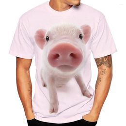 Men's T Shirts Summer 3D Print Funny Pig T-Shirts Cute Animal Streetwear Men Women Casual Fashion Oversized Shirt Kids Tees Tops Clothing