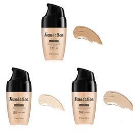 30ml Full Coverage Liquid FoundationSmoothing Makeup Base Concealer FoundationMatte Wear Sunblock Cream 240428