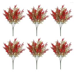 Decorative Flowers Faux White Pine Decoration Realistic Reusable Artificial Branches Uv Resistant Green Plants For Home Landscaping