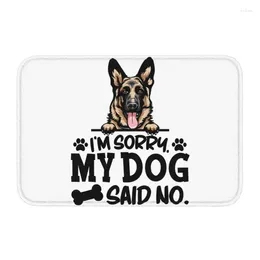 Carpets German Shepherd Funny Quote Door Floor Bath Kitchen Mat Anti-Slip I'm Sorry My Dog Said No Doormat Garden Entrance Carpet Rug