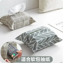 Storage Bags Simple Cotton Fabric Paper Organiser Household Living Room Tissue Bag 5 PCS/Lot Car Napkin Holder