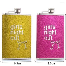 Hip Flasks Stainless Steel Metal Pink Golden Colour Girls Flask Portable Liquor Whiskey Alcohol Pocket Containers Hidden Mini 8OZ