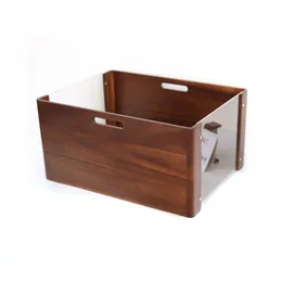 Party Favour Custom Style Personalised Natural Brown Kitchen Living Room Bamboo Wood Storage Box Wooden Organiser