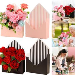 Gift Wrap 4Pcs Floral Envelope Boxes Flower Bouquet Packaging Cases Paper Storage Box For Wedding Birthday Mother's Day Party