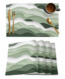 Table Mats Gradual Changes In Ocean Waves Kitchen Tableware Cup Bottle Placemat Coffee Pads 4/6pcs Desktop