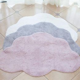 Carpets INS Nordic Clouds Cotton Rug Solid Short Plush Mat Living Room Bedroom Fleece Carpet Faux Fur Coffee Table Minimalist