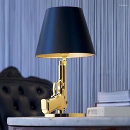 Window Stickers Nordic Gun Contemporary And Contracted Sitting Room Bedroom Study Personality Resin Lamp Of The Head A Bed